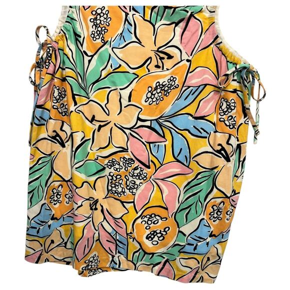 ASTR The Label Dress Womens XS Orange Talula Tropical Papaya Cutout Linen Blend - Picture 7 of 13